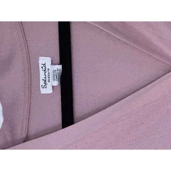 Splendid Women’s Light Pink Button-Up Cardigan Sweater XS - Picture 3 of 4